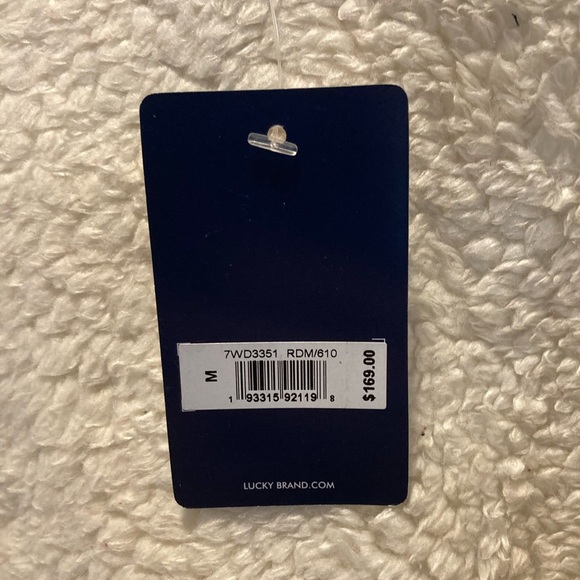 NWT Lucky Brand red & black, fleece lined jacket with pockets & button up front - Picture 7 of 9